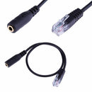 2pc 3.5mm Stereo Audio Headset to Cisco Jack Female to Male RJ9 Plug Adapte A9N3