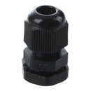 PG7 Black Plastic Waterproof Cable Glands Joints 10 Pcs G7F2