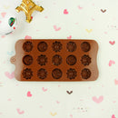 15Cavity Silicone Flower Rose Chocolate Cake Soap MoldIce Baking Tray Mould New