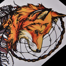 Waterproof Fox Dreamcatcher Temporary Tattoo Large Arm Body Art Tattoos Stick ES