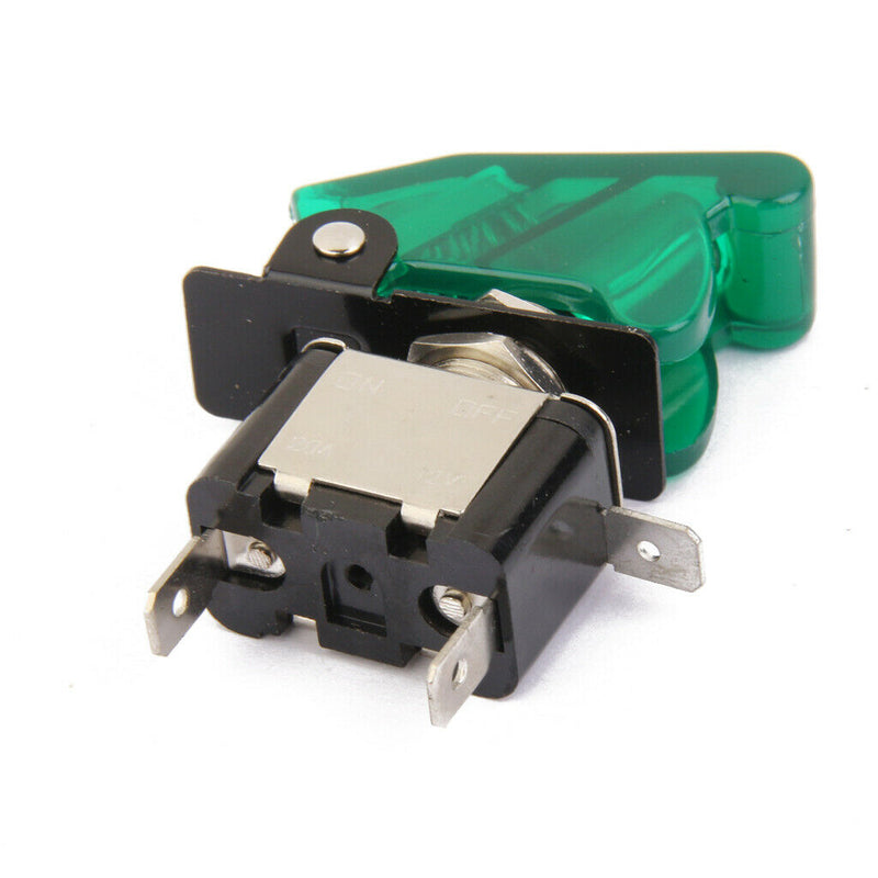 1 Pair Car Truck Boat 12V 20A Rocker Toggle Switch 2Pin SPST Green+Blue LED