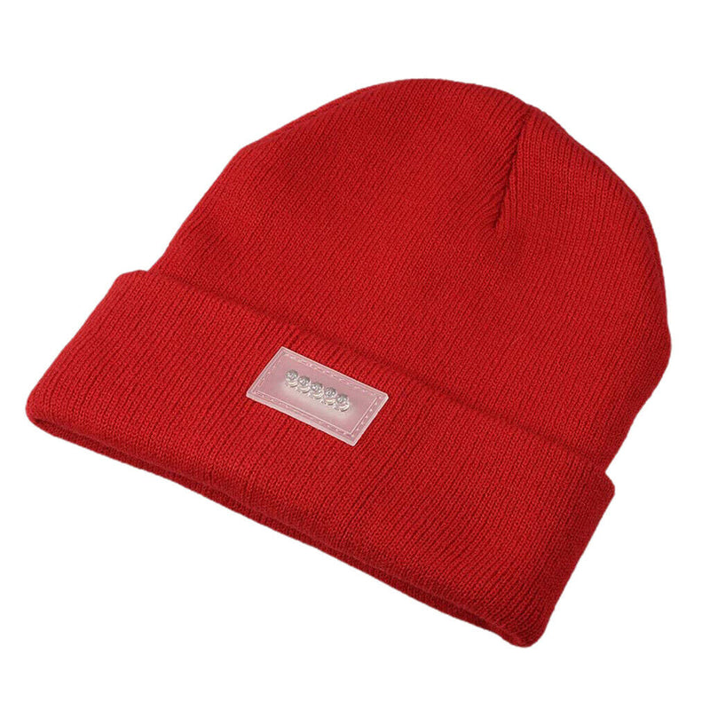2Pcs Soft LED Beanie Camping Hiking Knitted Hat Lighted Knit Cap for Women Men