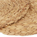 Hand-Woven Natural Water Hyacinth Woven Placemat Round Woven Rattan Placema