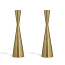 Conical Candlestick, Metal, Hourglass Shape, Suitable for Standard Candlest