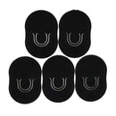 5 Pieces Round Black Palm Brush for Men, Portable Hair Brushes Beard Shampoo