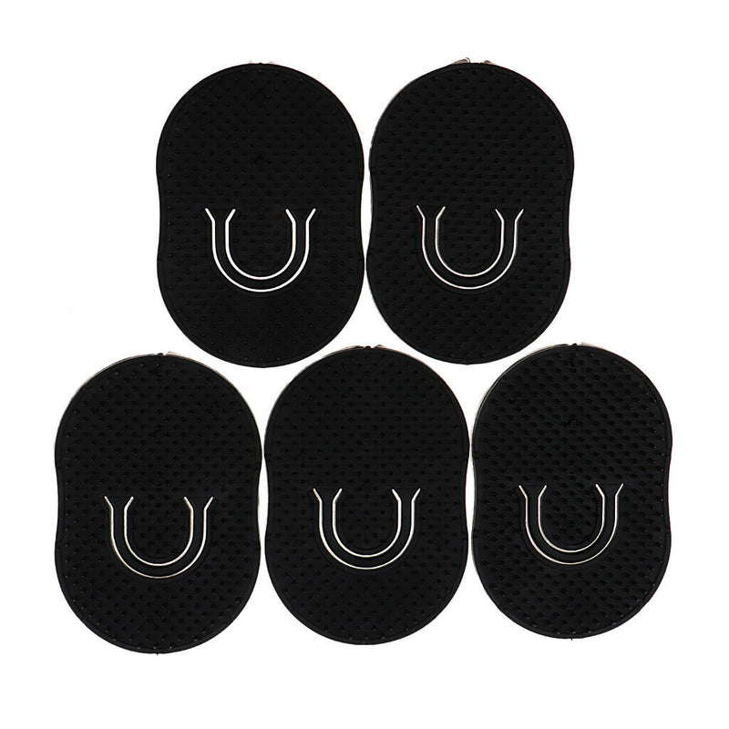 5 Pieces Round Black Palm Brush for Men, Portable Hair Brushes Beard Shampoo