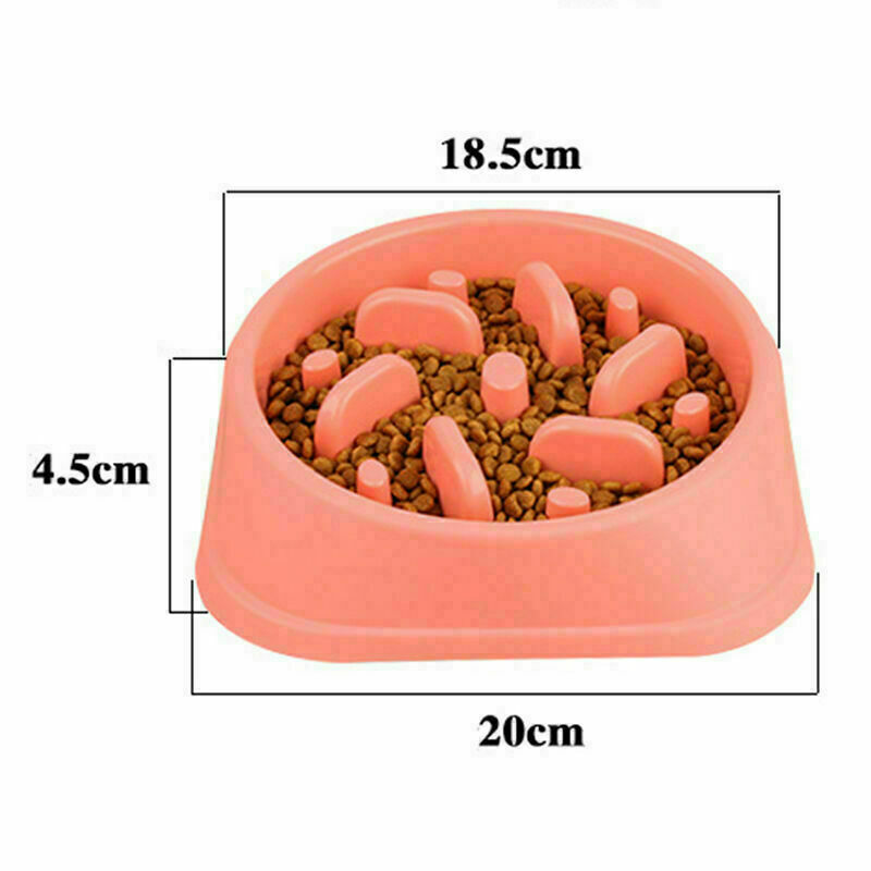 Healthy Dog Cat Pet Interactive Slow Food Feeder Anti Slip Dish Gulp