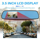 3.5 inch 1080P Car DVR Rear View Mirror 100 Degree Dash Cam (w/ TF Card)