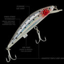 USB Rechargeable LED Twitching Fish Lure Electric Bait Life-Like Vibrate Fi