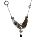 Steampunk Fashion Necklace for Women+Beautiful  Earrings Girl Gifts