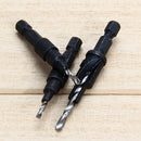 4Pcs #6 #8 #10 #12 HSS Countersink Drill Bit Set Screw 1/4 Hex Shank Wood T #gib