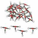 25pcs 3-Way Stainless Steel Fishing Swivels Triple Tool - 36mm F6S6