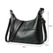 Women Messenger Soft Leather Shoulder Bags Tassel Crossbody Handbags (Black