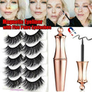 Waterproof Magnetic Eyeliner with 5 Pairs Eyelashes and Tweezer Long Lashes Hot