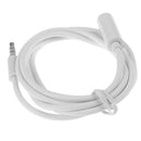 White 1M 3.5mm Male to Female Jack Stereo Audio Headphone Extension Cable JR