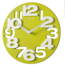 Contemporary Hollow Out Number Design Analog Clock with 12H Display Green