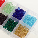 650PCS 10mm and 6mm Briolette Crystal Glass Beads for Jewelry Making Assorted