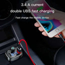 Baseus Lcd Display Fm Transmitter Car Charger Dual Usb Phone Charger Handsf C7Y5