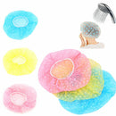 Practical 6X Shower Cap Waterproof Elastic Plastic Bathing Hat Useful