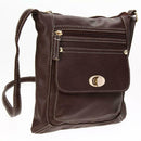 Fashion Women Shoulder Bag Satchel Crossbody Bags Sling Handbag (Dark Brown