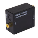 Digital Optical Coax Coaxial Toslink to Analog RCA L/R Converter Adapter
