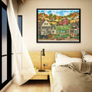 5D DIY Full Drill Diamond Painting Village View Cross Stitch Embroidery Kit