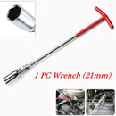 21mm Spark Plug Removal Tool T-Bar Flexible Spanner Socket Wrench Instrument