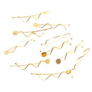 10Pcs Metal Hairpin Minimalist Style Waved Shape Clips Barrette for Women