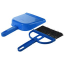 Desktop Keyboard Clean Mini Brush Dust Pan Set Blk Blue