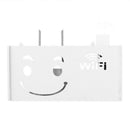 Wireless Wifi Router Storage Box Wood-Plastic Shelf Wall Hangings Bracket C