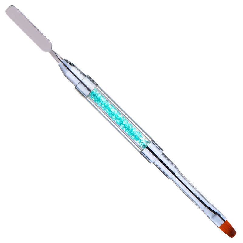 Poly Gel Nail Brush Dual-Ended Poly Acrylic UV Gel Extension Builder Blue