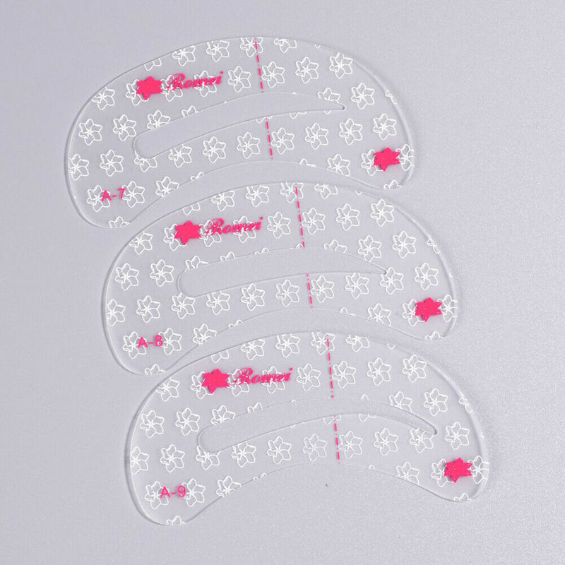 9pcs Reusable Eyebrow Stencil Tool Makeup Drawing Guide Thrush Card A