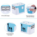 Power Plug Adapter International Travel - WITH 4 USB Ports work - 100-250V  Z3C4