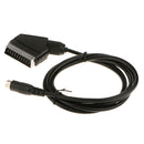 RGB Scart Cable TV Lead Black 4.5mm PVC Copper for Sega Saturn SS Console