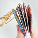Diy Crystal Pattern Diamond Embroidery 5D Diamond Painting Key Chain Round