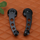 2pcs Aluminum Alloy Car Window Handle Winder Riser Replacement(Black) A