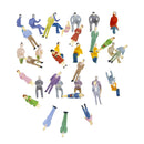 200 Pieces Plastic Mini People Figures for Train Scenery Layout 1:50 1:100