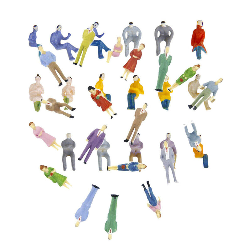 200 Pieces Plastic Mini People Figures for Train Scenery Layout 1:50 1:100