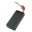 2PCS Battery Box Holder for 2x1.5V AA Batteries w Cover On/Off Switch D5A1