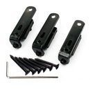 3Pcs Single Guitar Bridge for 3/4/5 String Guitar Cigar Box Banjo Parts black
