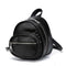 Women Solid Backpack Leather Shoulder Strap Chain Zipper Messenger Knapsack