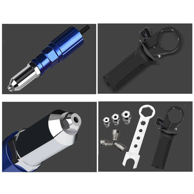 Rivet Gun Adaptor for Cordless Drill Electric Nut Riveting Riveter Insert