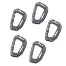 5Pcs Outdoor Backpack Hanging Hooks Buckle Snap Keychain D ring Molle Clips