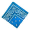 Women Men Double Sided Paisley Bandana Head Wrap Headband Handkerchief Blue
