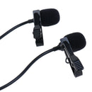 Mini Lavalier Lapel Microphone Dual Headed Recording Clip On Mic for Phone SEAU