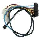 Internal Mini SAS SFF-8643 to (4) 29pin SFF-8482 connectors with SATA Power