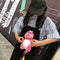 Women Cute Dinosaur Plush Satchel Girl Mini Shoulder Money Phone Bag (Pink)