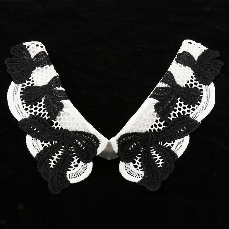 Women Bowknot Faux Collar Detachable Collar Decor Easy to Wear and Take off