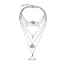 Fashion Bohemia Multilayer Shell Mermaid Tail Coconut Tree Pendant Alloy Lo