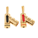 2 Pack 4mm Banana Plug Speaker Wire Connectors Self-Lock Terminal Plugs,
